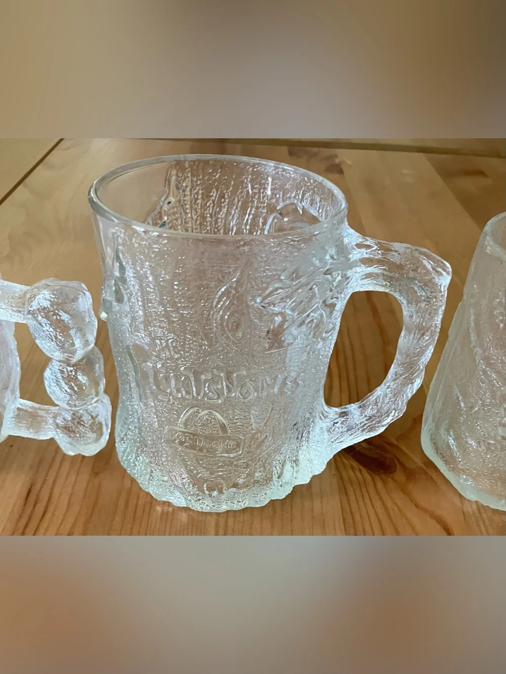 EUC Complete Set Collectable McDonalds Flintstones Glass Mug Set - Vintage 1993